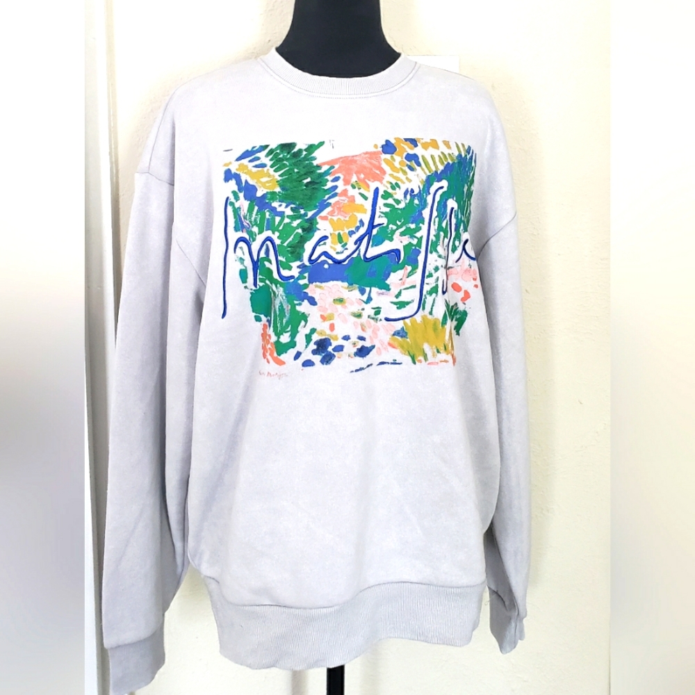 Henri Matisse Women's Crewneck Light Geey Sweat Shirt